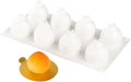 Restaurantware-Pastry Tek 8 Cavities Fruit Mold, 1 Oven-Ready Dessert Mold - Flexible, Freezable, White Silicone 3D Candy Mold, Easy Release, For Baking