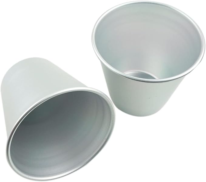 6 Packs Popover Pan， Large Individual Muffin Mold, Aluminium Pudding Cup, Chocolate Molten Mould, Raspberry Souffle Baking Maker, Brownie Tumbler -for Pie, Egg Tart, Cake (Size 3.4"x 3.2")