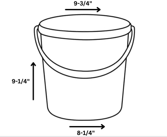 House Naturals 2 Gallon Pink Food Grade BPA Free Made in USA Bucket with Screw On White Lid - Pack of 3