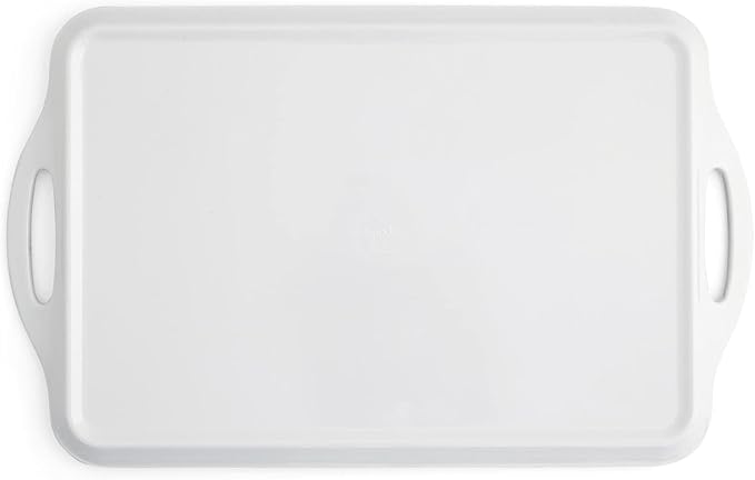 Pimpernel Morris & Co Privat Melamine Tray with Handles - Pastel Floral Serving Tray for Entertaining, Garden Dining, Afternoon Tea Display - Lightweight & Durable 19 x 12 Inch Serveware
