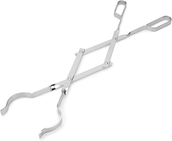 Stanbroil Stainless Steel Firewood Tongs, 26" Outdoor Campfire Fireplace Tongs, Log Grabber