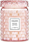 Voluspa Rose Otto, Large Candle Jar, 18 Ounce, 100 Hour Burn Time, Coconut Wax for Clean Burning, Handcrafted in The USA