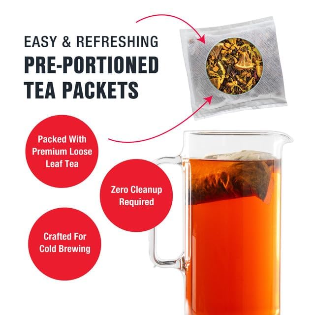 Tiesta Tea - Orange Tango Cold Brew, Loose Leaf, Premium Blend, Non-Caffeinated,10 Tea Packets, Brews One 64oz Pitcher