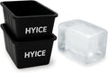 2-Pack 8 lb HYICE Ice Block Mold for Cold Plunge, blocks for cold plunge, Extra Large, ice Bath Accessories, Durable, (Total 16 lb) - Black