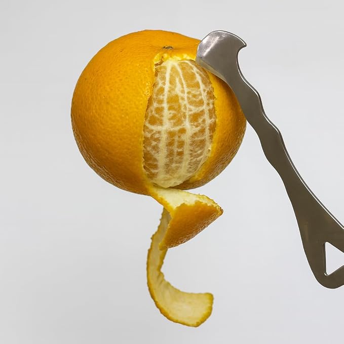 Orange Peeler Tool & Citrus Peeler - 304 Stainless Steel Fruit Peeler for Oranges, Grapefruits, Lemons | Ergonomic Safe Cutter & Easy Skin Remover | Durable Citrus Slicer by GYHZ