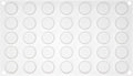 Funshowcase Mini Round Disc Silicone Mold Tray per Cavity 0.9x0.9x0.4inch 35 Cavities