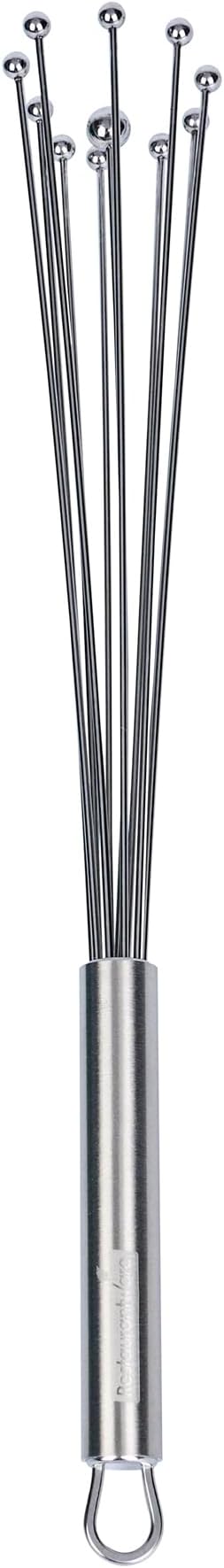 Restaurantware-German Standard 12.6 Inch Ball Whisk, 1 Dishwashable Kitchen Whisk - Ergonomic Handle, Durable, Stainless Steel Manual Egg Beater, Suitable For Whisking, Stirring, Mixing, Beating