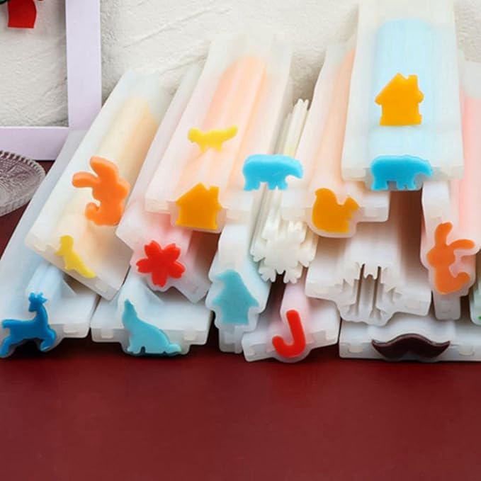 Tube Column Silicone Soap Chistmas Elk Candle Mold Embed Soap Making Supplies Silicone Mold for Soap