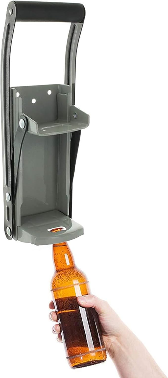 Can Crusher Smasher, 12‑oz Iron HeavyDuty Industrial Hardware Heavy Duty Wall Mounted A um Specialty Tools Gadgets Hand Tool for Recycling Bottle Crushing Soda Cans and Beer