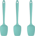 U-Taste Silicone Spoon Spatula Set, 600ºF High Heat Resistant Food Grade Flexible Rubber Scraper, Cooking Mixing Baking Kitchen Utensils Set of 3 (Aqua Sky)