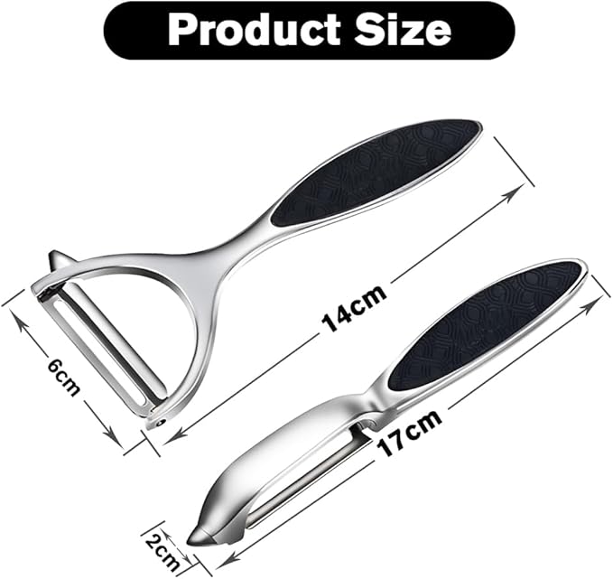 Vegetable Peeler, Potato Peelers for Kitchen Stainless Steel Multi-function Set Fruit Peeler For Kitchen and Household Tools Y & I Shape Swivel Blades with 2 Orange Citrus Peelers