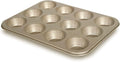 Glad Muffin Pan Nonstick - Heavy Duty Metal Cupcake Tin with Round Baking Cups, 12-Cup