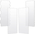 JOERSH 4pcs Acrylic Cake Scrapers Clear Combs Icing Frosting Buttercream Edge Smoother for Mousse Butter Cream Decoration
