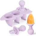 Haakaa Silicone Toddler Popsicle Mold, 3-Cavity Mini Baby Popsicle Molds with Easy-Grip Handles & Choke-Guard Design, Breastmilk Popsicle Molds for Teething Relief & Self-Feeding,6 Month+