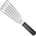 6 Inches Fish Turner, Slotted Fish Spatula Dishwasher Safe NSF, Shovel Black