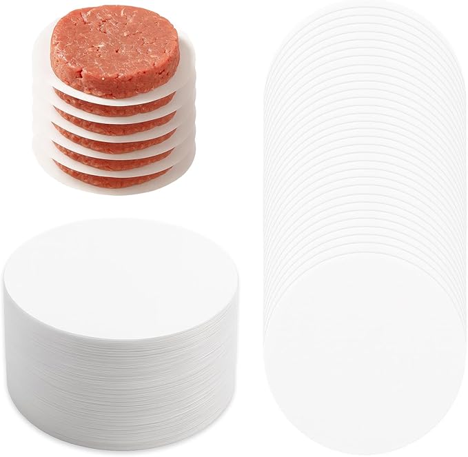500PCS Hamburger Patty Paper, 4.5 Inch Round Non-Stick Patty Paper Sheets,Baking Parchment Rounds for Burger Press,Separating Burger Patty, Cookies and Baking