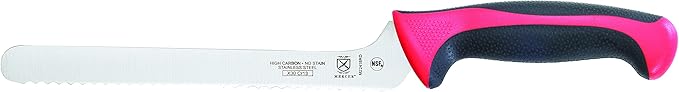 Mercer Culinary Millennia Colors 5-Piece Magnetic Board Set with Red Handles, Acacia