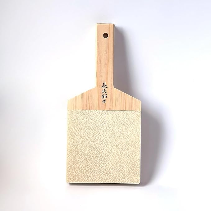 Japanese Traditional Grater for Wasabi and Ginger with Minoyaki Plate Made in Japan (Single item, Grater Extra large size)
