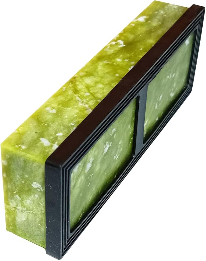 Knife Sharpening Stone,10000 Grit Whetstone Final Fine Polishing Natural Green Honing Oilstone for Knives Tools,Cutting Tools 180 * 60 * 30mm (A)