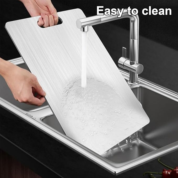 Katuchef Titanium Cutting Board,2026 New 100% Pure Titanium Cutting Boards for Kitchen,Non toxic Doubld-Side Durable Chopping Boards, Easy to Clean and Store(1PC-XL:18.11 * 11.81)