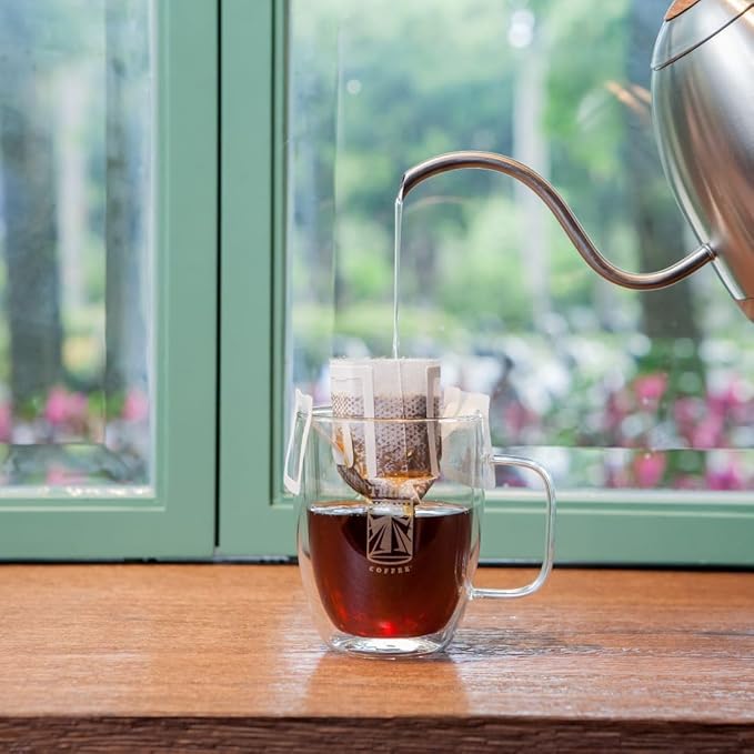 Tribo Coffee Single-Serve Portable Pour Over Drip Coffee - Privateer's Reserve Variety - 5 Servings (Light - Medium Roast)