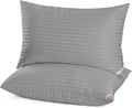 EIUE Bed Pillows for Sleeping 2 Pack Queen Size，Super Soft Down Alternative Microfiber Filled Pillows,Pillows for Side and Back Sleepers,20 x 30 Inches,Dark Gray