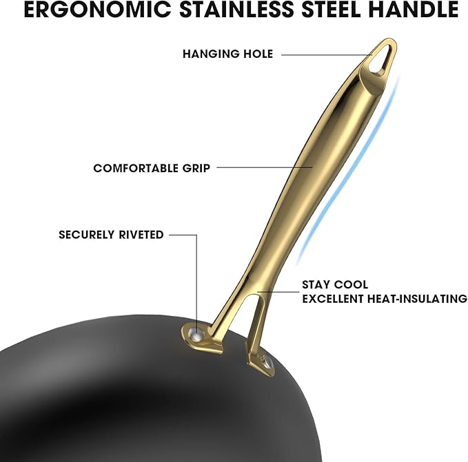 imarku Non Stick Frying Pans, Cast Iron Skillets 2Pcs - 8 inch & 12 Inch Nonstick Frying Pan, Long Lasting Frying Pan Set, Professional Frying Pans Nonstick Oven Safe Pan, beat Gifts for Women Men