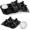 2 Pack Golf Ball Ice Cube Mold 2.1 Inch Large Silicone Golf Ball Ice Cube Molds Fun Shapes Craft Sphere Ice Molds Christmas Gifts for Men and Women Cocktails, Bourbon, Brandy, Whiskey(2, Golf Ball)