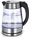 Taylor Swoden Glass Hot Water Kettle Electric for Tea and Coffee 1.7 Liter Fast Boiling Electric Kettle Cordless Water Boiler with Auto Shutoff & Boil Dry Protection