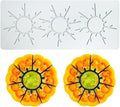 Hollow Leaf Silicone Mold Chocolate Candy 3D Hollow Leaf Candy Mold Food Cooking Meals Decorations Fondant Mold Polymer Clay Molds (Sun S_10.08x4.12x0.12inch)