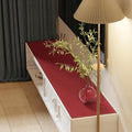 Leather Desk Mat - 18x36 Inch Waterproof Easy to Clean Can Conceal Flaws Protector The Table Top from Scratches Used for Coffee Table Office Table Dresser(Black+Wine Red 18x36)