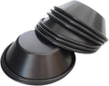 3 Inch Tart Pan, Carbon Steel Pastel De Nata Tins, Nonstick Egg Tart Molds, Mini Round Quiche and Pie Pan for Tartlet, Cupcake, Pudding, Muffin Baking - 8Pcs, Black