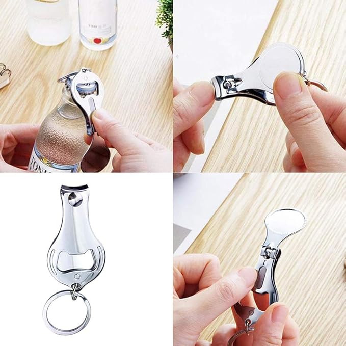 50pcs-Personalized 4 in 1 Multi Function Bottle Opener, Nail Clipper, Wedding Favors Brewery, Private Customized, Sliver, Multitool Gifts for Men