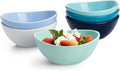 Sweese 10 oz Small Porcelain Bowls - Set of 6 - Ceramic Serving Bowls versatile for Cereal, Fruit, Dessert, Ice Cream, Snack & Yogurt - Shaded of Blue Colored