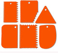 Cake Scraper, Cake Smoother Scraper Set, Dough Scraper Icing Scraper Polisher Tool, Cake Decorating Comb, Icing Smoother Plastic Sawtooth Cake Icing Kitchen Baking Cake Edge (Orange)