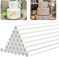 White Plastic Cake Dowel Rods for Tiered Cake Construction and Stacking Supporting Cake Round Dowels Straws with 0.4 Inch Diameter (9.5 Inch Length)