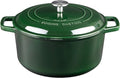 Enameled Cast Iron Dutch Oven Pot With Lid, Dutch Oven for Sourdough Bread Baking Round Pot Dule Handle, 7.5 Quart, Green