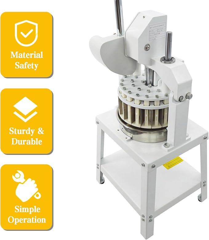 TECHTONGDA Commercial Dough Divider Rounder Machine Manual 30PCS Dough Cutter Hand Press Bread Bakery Dough Dividing Machine