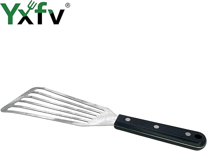 Professional Fish Spatula Stainless Steel, 11 Inch Flexible Slotted Turner, Heat Resistant & Dishwasher Safe for Kitchen Cooking, Flipping Eggs, Burgers and Outdoor BBQ Grilling