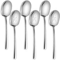 SOLEADER Extra Large Serving Spoons for Buffet, 12 Inch Stainless Steel Serving Spoons, Big Spoons for Serving Food, Pack of 6