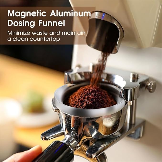 51mm Espresso Accessories Kit, Coffee Distributor and Tamper Leveler, WDT Tool and Dosing Funnel Set Fits Delonghi 51 mm Espresso Machines and Portafilters