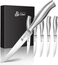 DDF iohEF Steak Knife Set, 6 Piece Steak Knife, High Carbon Japanese Stainless Steel Serrated Steak Knives