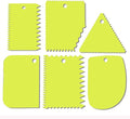 Cake Scraper, Cake Smoother Scraper Set, Dough Scraper Icing Scraper Polisher Tool, Cake Decorating Comb, Icing Smoother Plastic Sawtooth Cake Icing Kitchen Baking Cake Edge (Green)