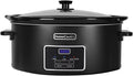 HOMECOOKIN 7 Quart Programmable Slow Cooker, Kitchen Appliances, Perfect Kitchen Small Appliance for Family Dinners, Black Stainless Steel
