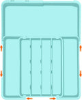 Silverware Organizer Expandable Silverware Drawer Organizer Adjustable Drawer Organizer, Flatware Cutlery Tray for Spoons Forks Knives Kitchen Organizers Storage,Turquoise