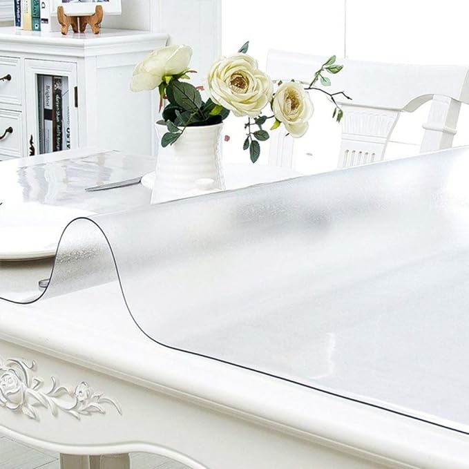 NECAUX Custom 16 x 51 Inch Frosted Desk Cover Protector, 1.5mm Thick Plastic Heavy Duty Pad Mat for Office Computer Writing, Sofa Table, Media Stand, Coffee Table