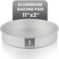Restaurantware-Met Lux 11 x 2 Inch Straight-Sided Baking Tin, 1 Round Cake Pan - Oven-Ready, Freezable, Anodized Aluminum Round Baking Pan, Greaseproof, For Layer Birthday Cake