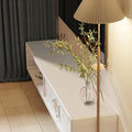 Leather Table Cover,1.8mm Thick,12x72 Inch Desk Cover,Dresser Cover Top,Dresser Protector Top,Dresser Cover,End Table Cover.(Off White+Light Gray,12x72)