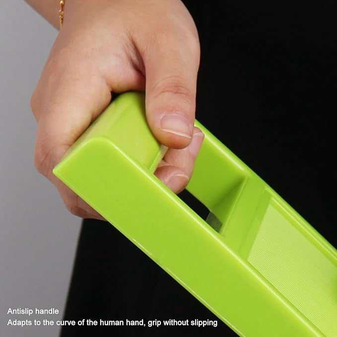 Vegetable Slicer, 4.25 x 10.8in Potato Slicer for Chips, Plastic Handheld Vegetable Chopper Kitchen Cutter with Stainless Steel Blades and Ergonomic Handle for Carrot