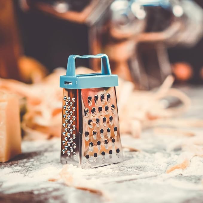 Ciieeo 12 Pcs Stainless Steel Mini Cheese Grater, Box Grater Handheld Slicer for Fruit, Vegetable, Multipurpose Kitchen Gadget, Assorted Colors, 2.63 x 1.45 x 4.25 Inch
